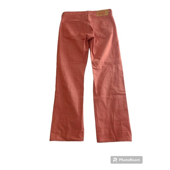 Levis 501 Jeans White Oak Cone Denim Mens Size 32 30 Red On White Fresh Hip Hop - Picture 2 of 13